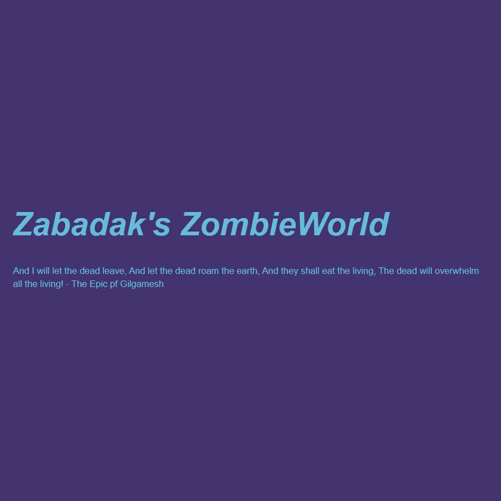 Zabadak's ZombieWorld