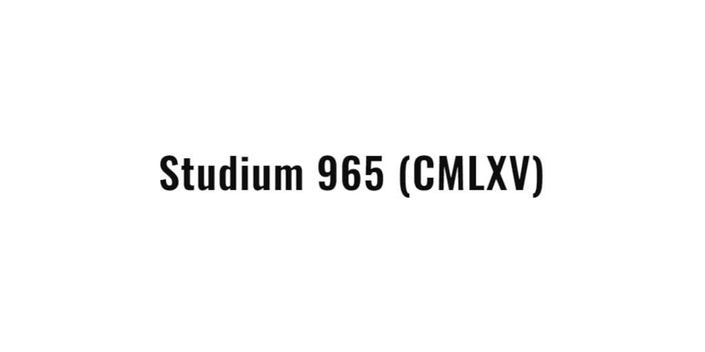 Studium CMLXV