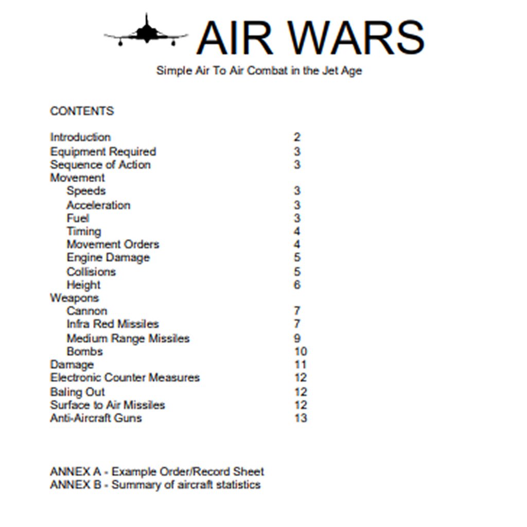 Air Wars 1st Ed Rules