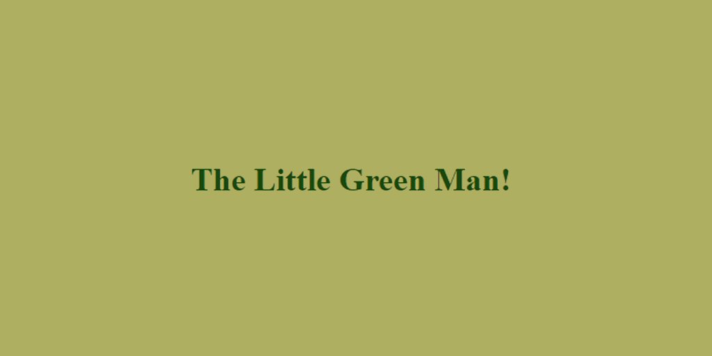 Little Green Man Models